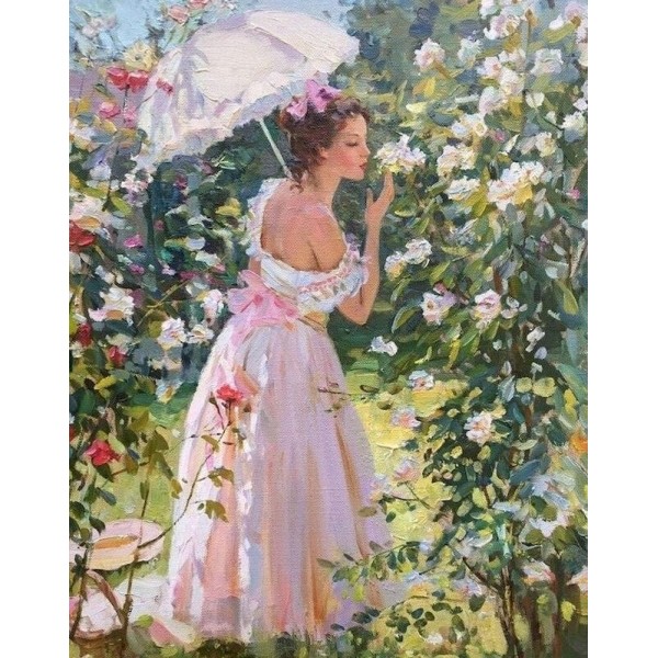 Woman in the garden Painting By Numbers UK