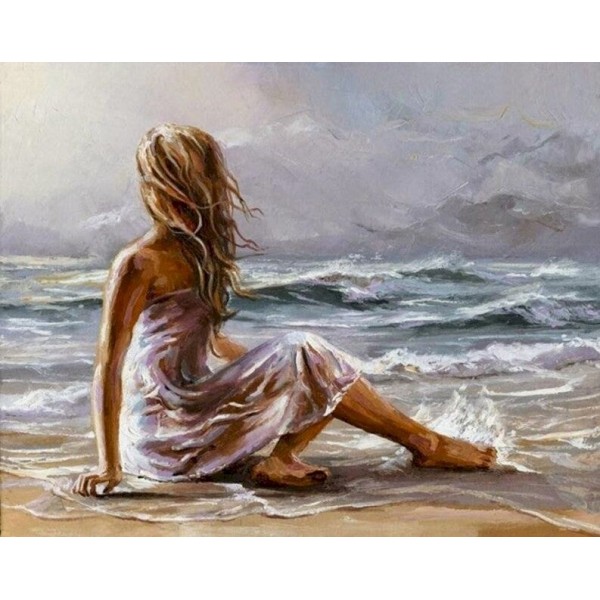 Woman on the beach Painting By Numbers UK