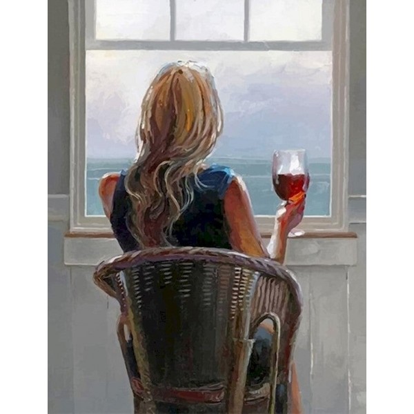 Women looking out the window Painting By Numbers UK
