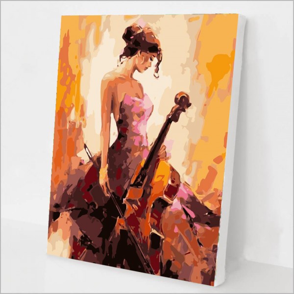 Woman playing the cello Painting By Numbers UK