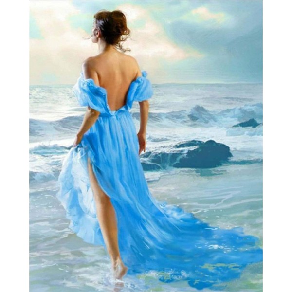 Girl by the sea Painting By Numbers UK