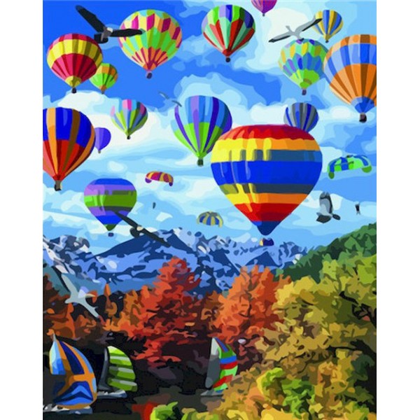Hot air balloon- 40*50cm Painting By Numbers UK