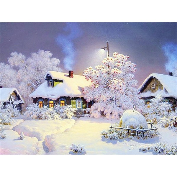 Snow scene- 40*50cm Painting By Numbers UK