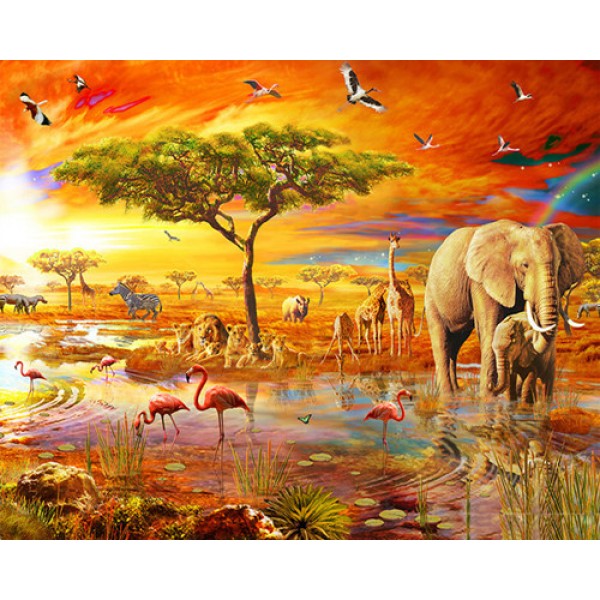 Wild animals- 40*50cm Painting By Numbers UK