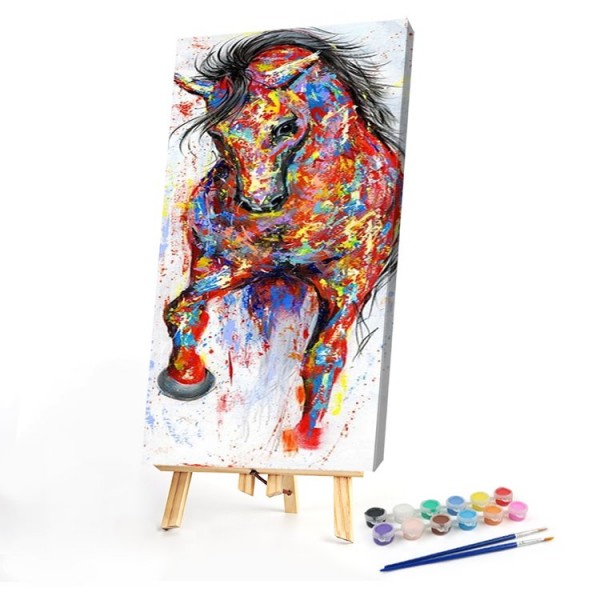 DIY Painting By Numbers-Colorful Horse-40*80cm Painting By Numbers UK