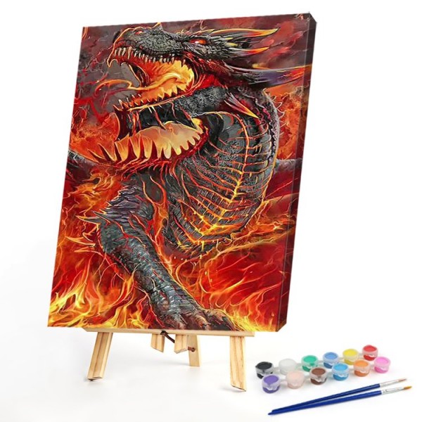 DIY Painting By Numbers-Dragon-40*80cm Painting By Numbers UK
