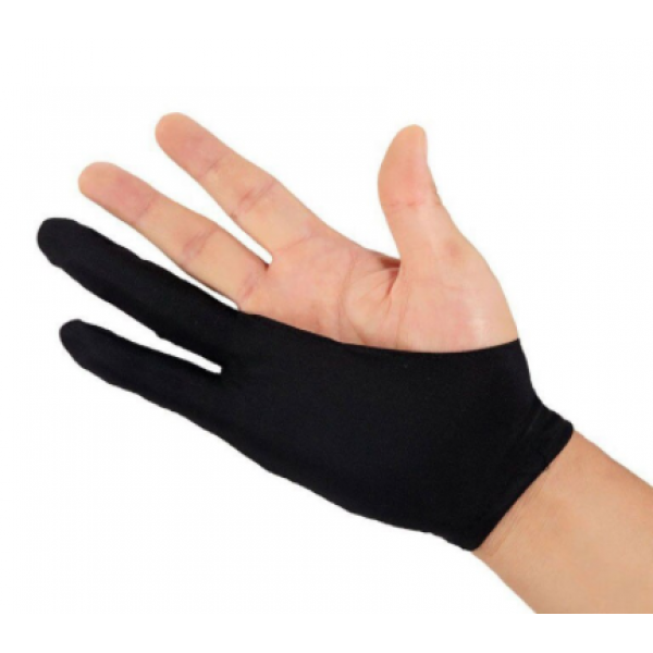 Right hand black  two-finger anti-pollution glove Painting By Numbers UK