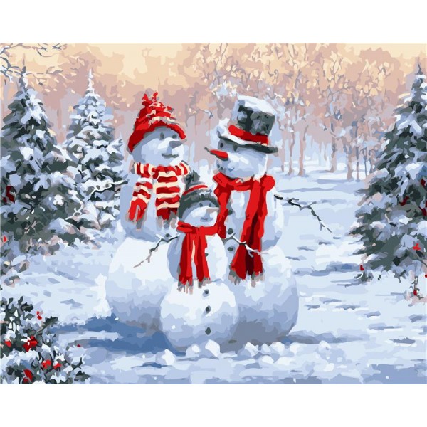 Snowman Painting By Numbers UK