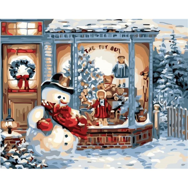 Snowman Painting By Numbers UK