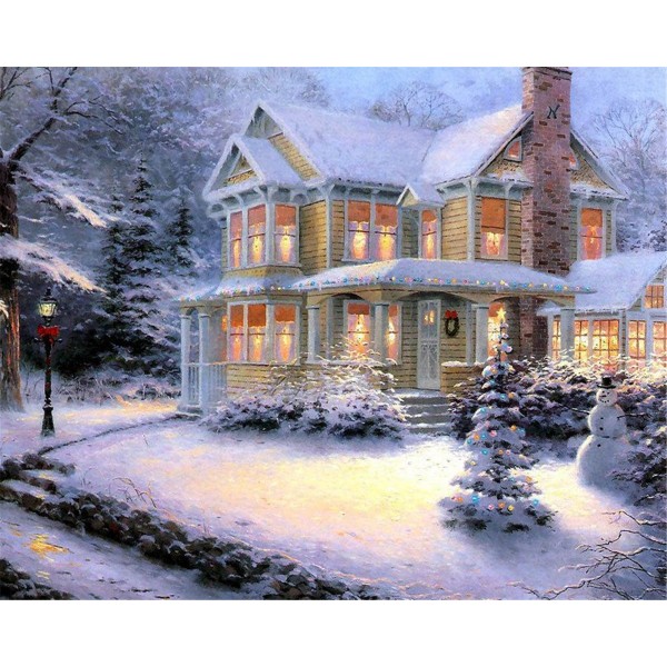 Christmas Villa Painting By Numbers UK