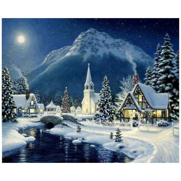 Christmas Village Painting By Numbers UK