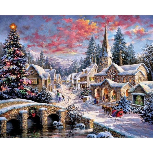 Christmas in the Country Painting By Numbers UK