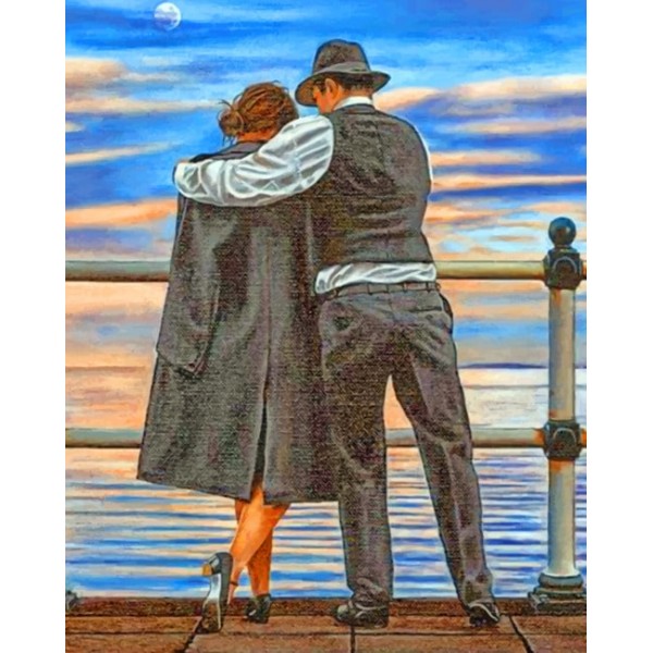 Vintage Couple (40X50cm) Painting By Numbers UK