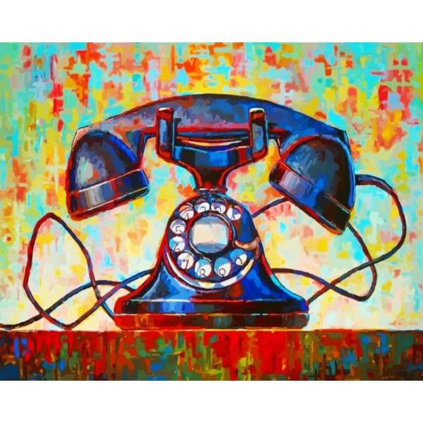 Vintage Phone (40X50cm) Painting By Numbers UK