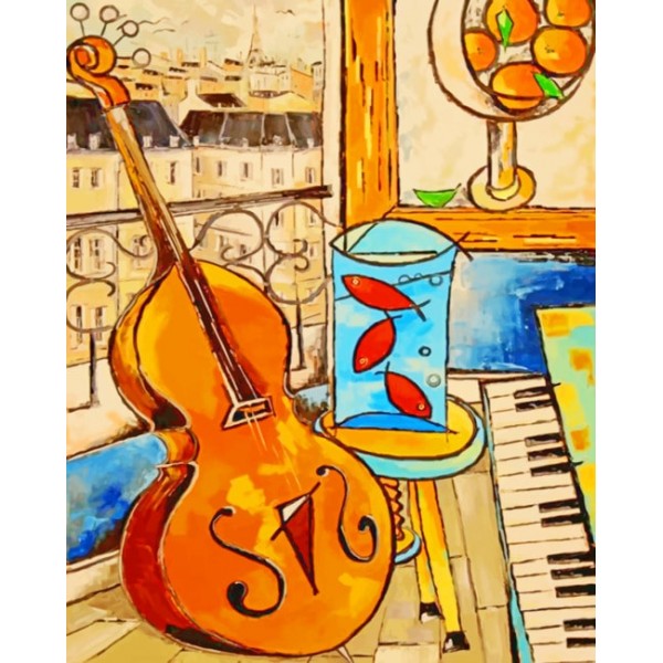 Music Instruments (40X50cm) Painting By Numbers UK