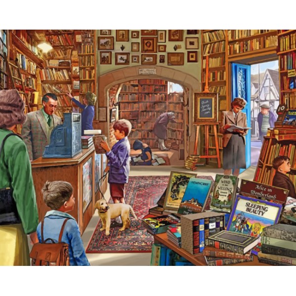 Vintage Library Shop (40X50cm) Painting By Numbers UK