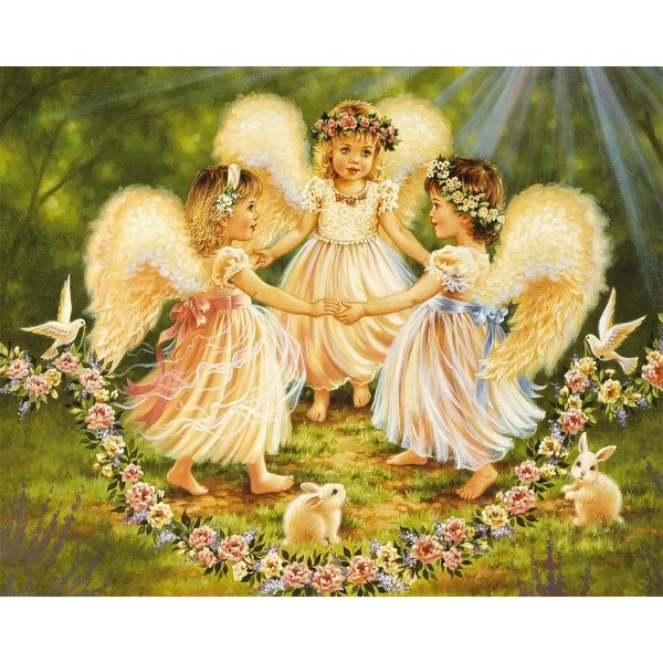 Three lovely angels Painting By Numbers UK