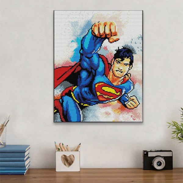 11ct Fullcross stitch | superman（30x40cm） Painting By Numbers UK