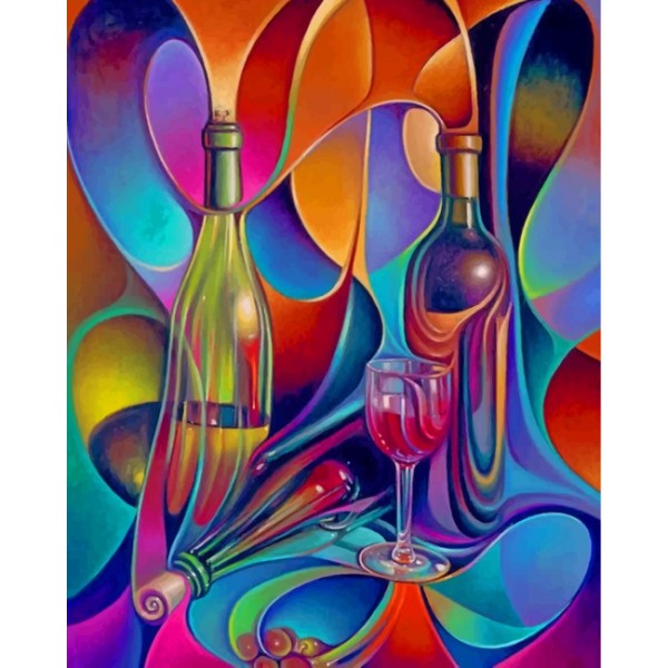 Abstract Bottles (40X50cm) Painting By Numbers UK