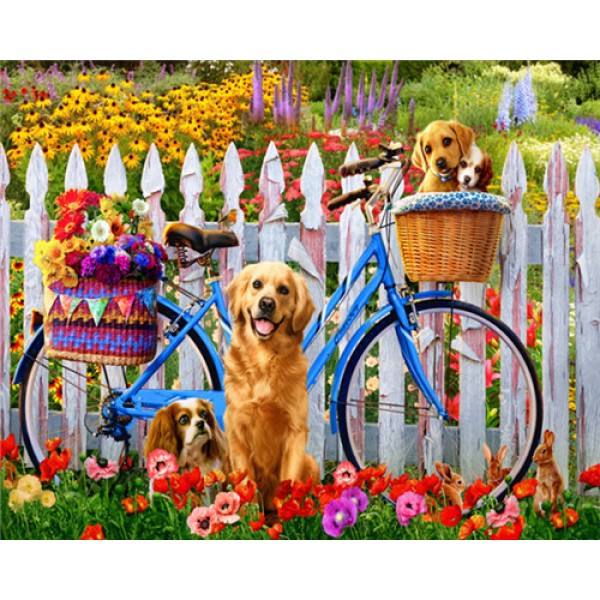 Bikes and dogs - 40*50cm Painting By Numbers UK