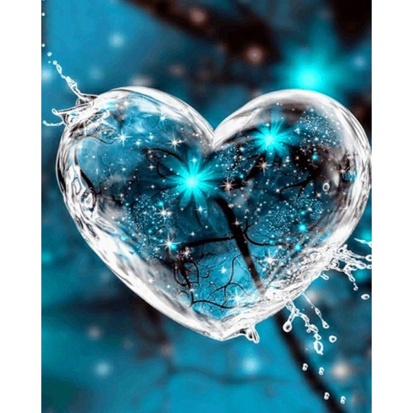  Beautiful heart shaped water drops Painting By Numbers UK