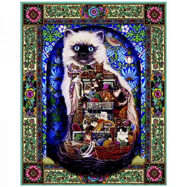 Intricate pattern cat- 40*50cm Painting By Numbers UK