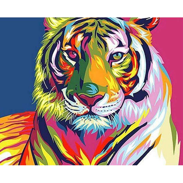 Colorful tiger Painting By Numbers UK