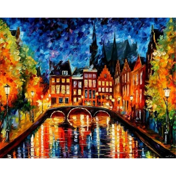 Colorful night view Painting By Numbers UK