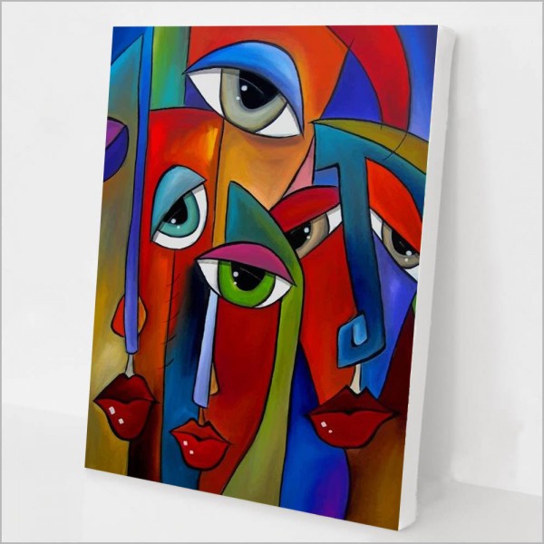 Colorful Faces Art Painting By Numbers UK