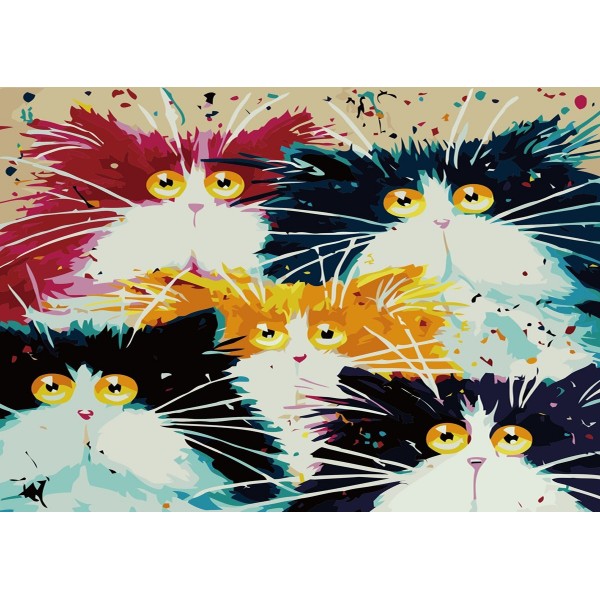 Colorful Cats Painting By Numbers UK