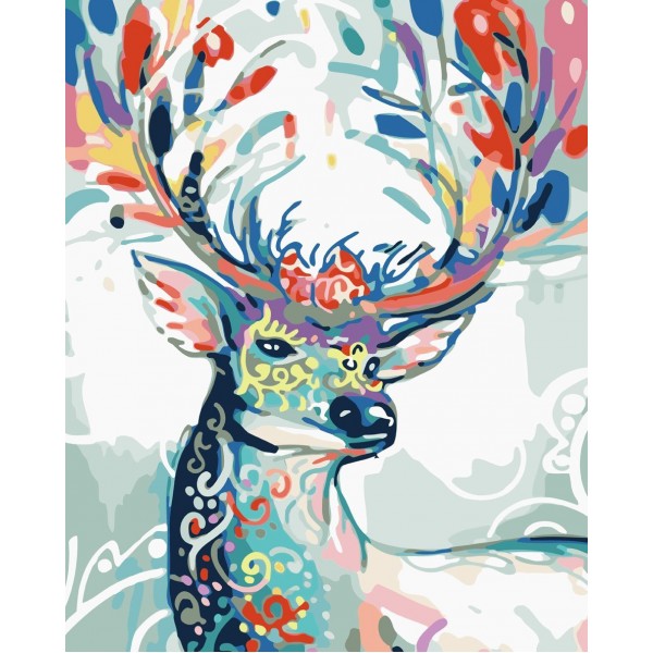 Colorful deer Painting By Numbers UK