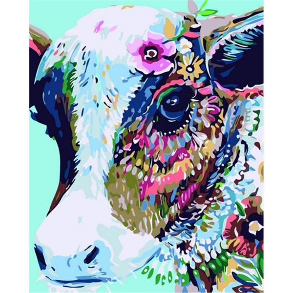 Colorful cow Painting By Numbers UK