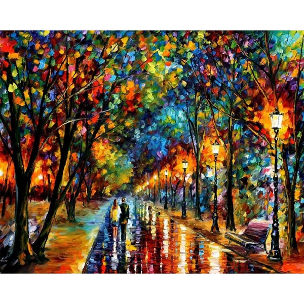 Colorful impressionist city Painting By Numbers UK