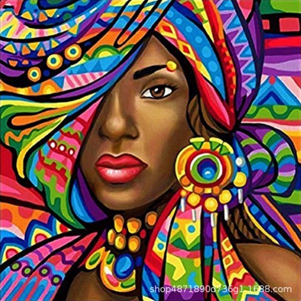Colorful headdress Painting By Numbers UK