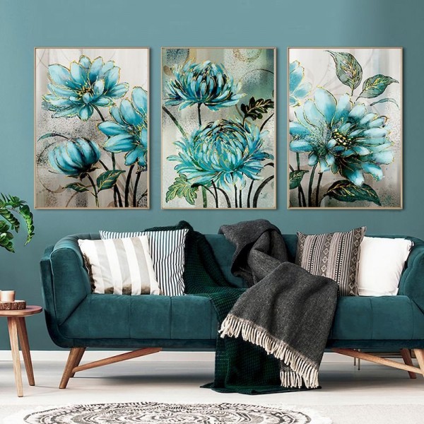 Flowers- 40*50cm (3PCS) Painting By Numbers UK