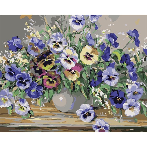 Flower pansy Painting By Numbers UK
