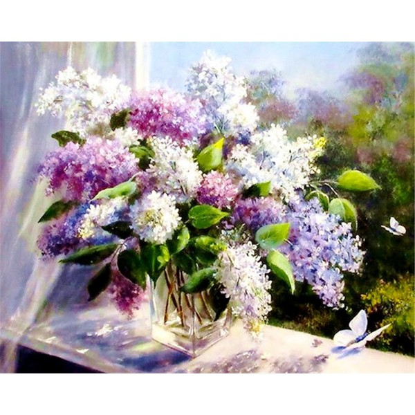 Lilac flower Painting By Numbers UK