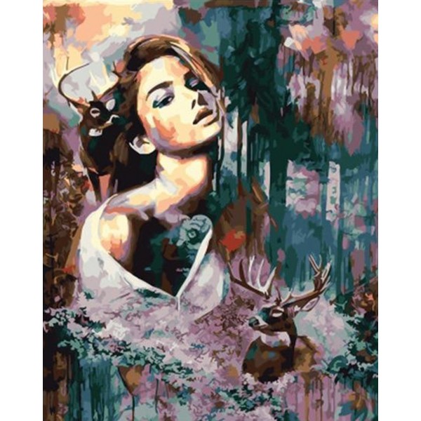 Sexy Woman and The Deer Painting By Numbers UK