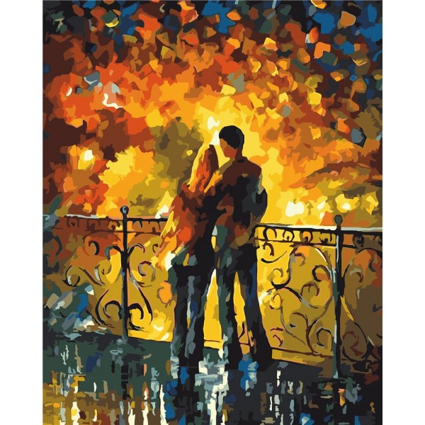 Night couple Painting By Numbers UK